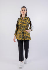 Sporty Floral Zip-Up Jacket