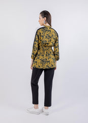 Sporty Floral Zip-Up Jacket