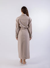 تنورة طويلة سادة بعقدة متداخلة\ ةرونت يسكام داس ميمصتب ةطبر دقع لخادتم