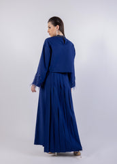 Pleated Solid Maxi Skirt\ ةرونت يسكام ةنيزم تايطب هداس