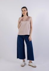 تانك توب سادة بدون أكمام ورقبة على شكل حرف V \ بوت لاب مامكأ ميمصتب ةبقر V نولب ةداس