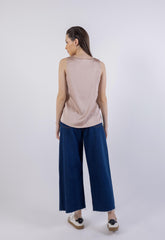 تانك توب سادة بدون أكمام ورقبة على شكل حرف V \ بوت لاب مامكأ ميمصتب ةبقر V نولب ةداس