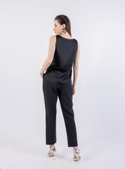 تانك توب سادة بدون أكمام ورقبة على شكل حرف V\وت لاب مامكأ ميمصتب ةبقر V نولب ة