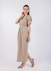 Draped V-Neck Minimalist Dress