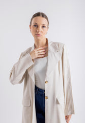 2465007-عباية بليزر مع تفاصيل أزرار