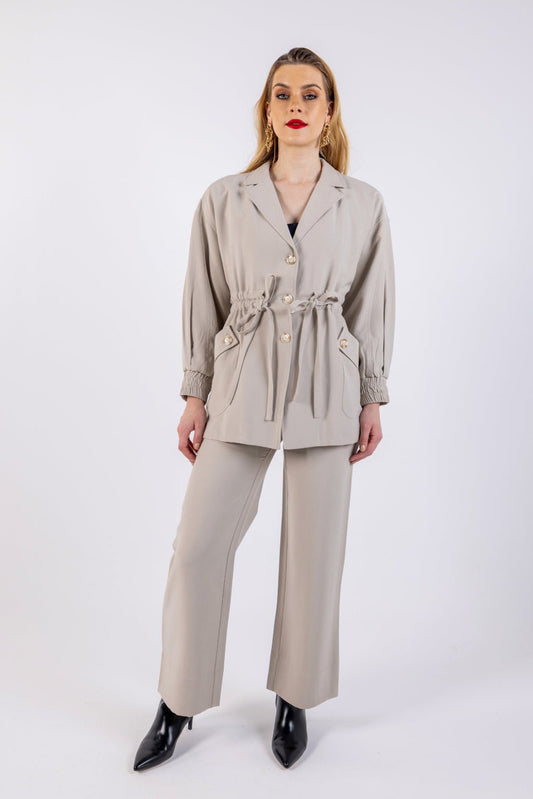 بنطلون رسمي سادة بفتحة أمامية