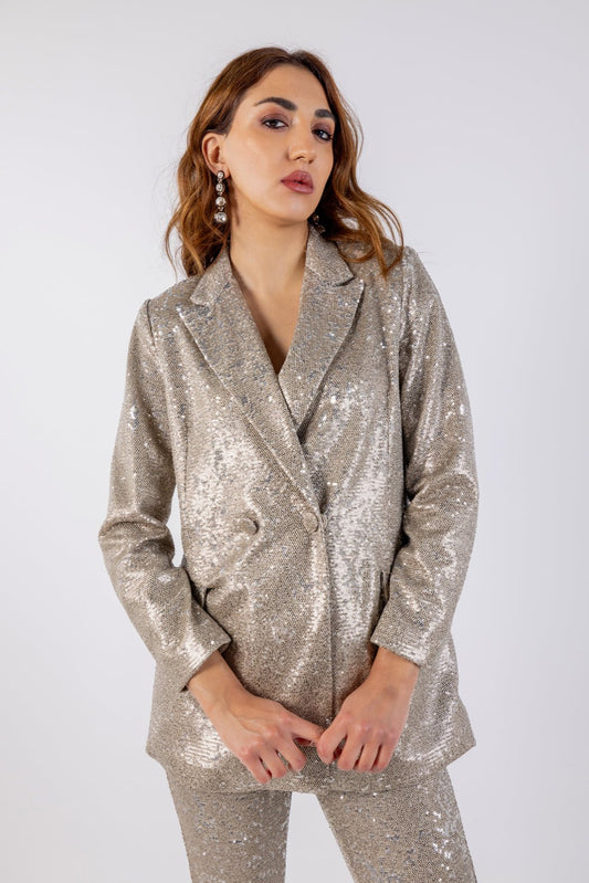 Sequin Embellished Blazer