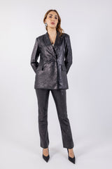 بنطلون بترتر لامع بقصة ضيقة