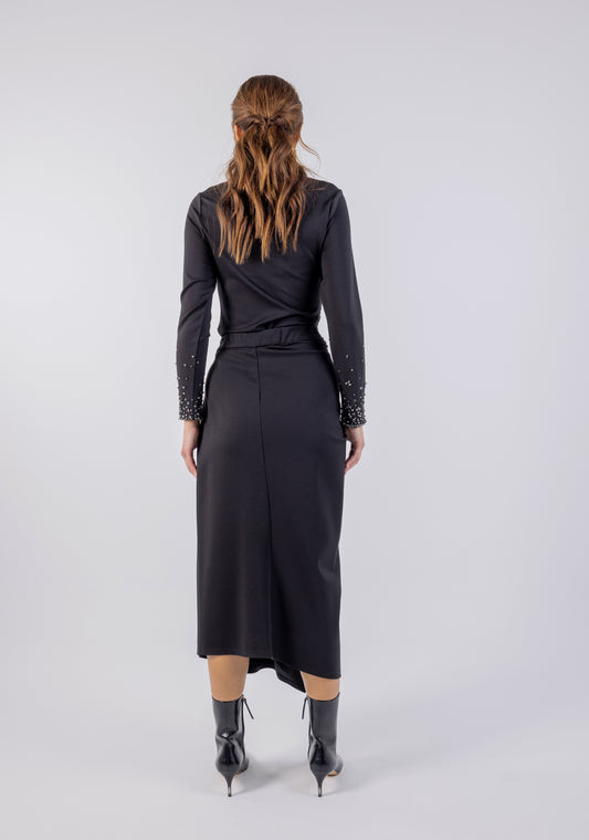 Elegant Draped High-Waist Skirt