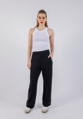 بنطلون مستقيم الساق مع زخارف جانبية