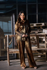 Metallic Finish Relaxed Shirt - Montania Shop