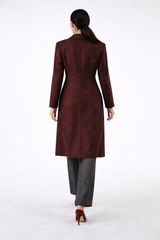Tailored Longline Jacket with Subtle Sparkle Finish