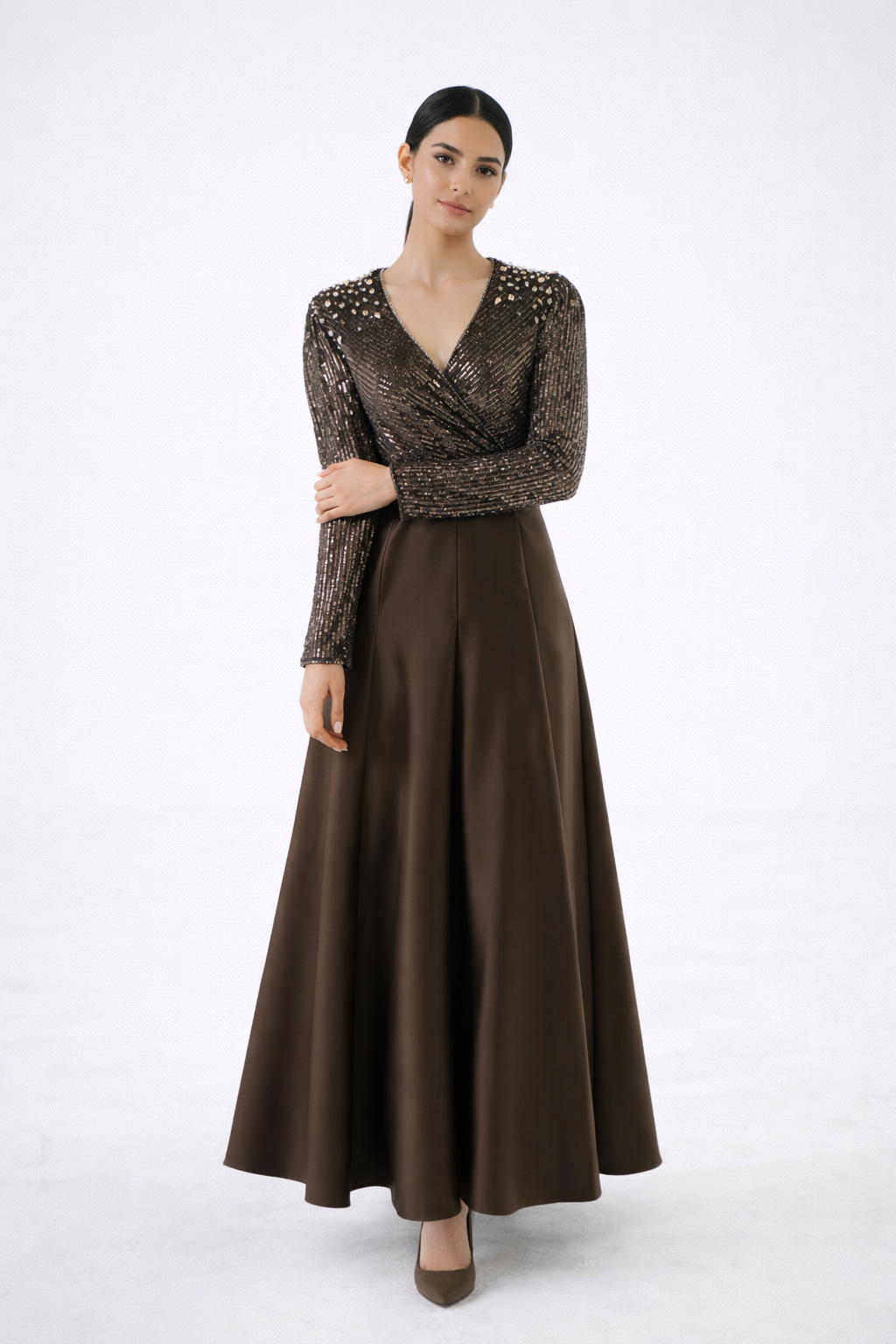 The Celestia Embellished Evening Dress - Montania Shop