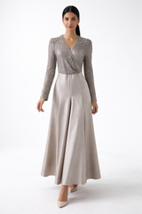 The Celestia Embellished Evening Dress