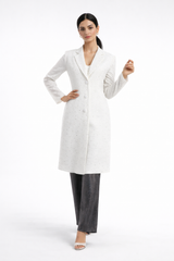 Tailored Longline Jacket with Subtle Sparkle Finish - Montania Shop