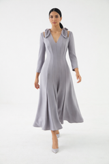 The Aurelia Sculpted Midi Dress