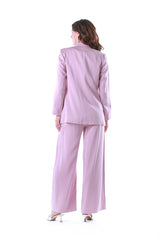 2304204-Wide Leg Pants with Pockets and Zip Closure - Montania Shop