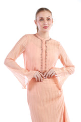 Embellished Front-Detail Flared Sleeve Shirt