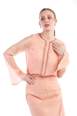 Embellished Front-Detail Flared Sleeve Shirt