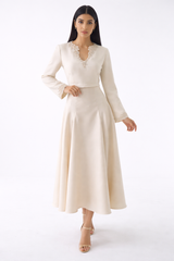 The Elara Flow Midi Skirt - Montania Shop