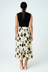 Floral Print A-Line Midi Skirt