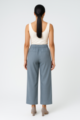 Wrap Detail Wide-Leg Pants