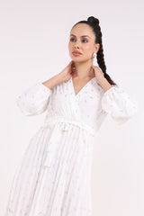 2406184-فستان ماكسي بتفاصيل رقائق ذهبية