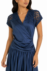 Aurélia Embellished Satin Maxi Dress