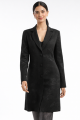 Tailored Longline Jacket with Subtle Sparkle Finish