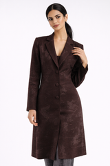 Tailored Longline Jacket with Subtle Sparkle Finish