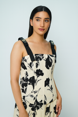 Floral Print Top with Embellished Straps