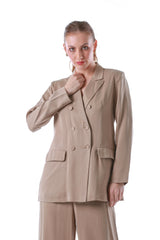 2303201-Double Breasted Casual Blazer - Montania Shop