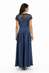 Aurélia Embellished Satin Maxi Dress