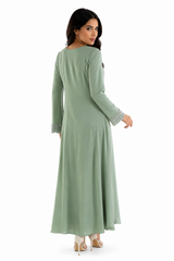 Embellished Cuff Maxi Dress