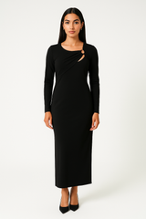 تنورة ميدي بتصميم درابيه غير متماثل