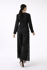 The Seraphine Lace-Wrap Blouse