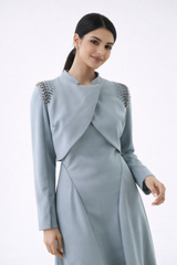 Embellished Cropped Overlay Jacket