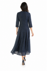 Celeste Embellished Lace Midi Dress