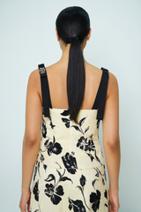 Floral Print Top with Embellished Straps