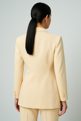 Elegant Longline Jacket with Shoulder Embellishment