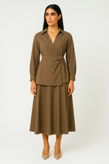 Classic Flowing Midi Skirt