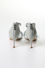 Elegant Rhinestone-Embellished Open-Toe Heels with Ankle Strap