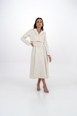 Sleeveless Brocade Midi Dress