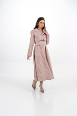 Sleeveless Brocade Midi Dress