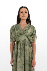 Soft Drape Floral Maxi Dress