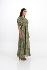 Soft Drape Floral Maxi Dress