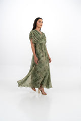 Soft Drape Floral Maxi Dress
