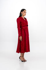 Sleeveless Brocade Midi Dress