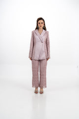 Satin Panel Embroidered Lace Jacket