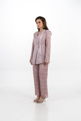 Satin Panel Embroidered Lace Jacket